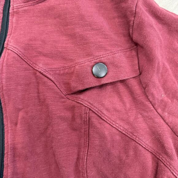 CAbi Style 4122 Training Jacket Red Zip Up Mock Neck Size Medium - Picture 4 of 7
